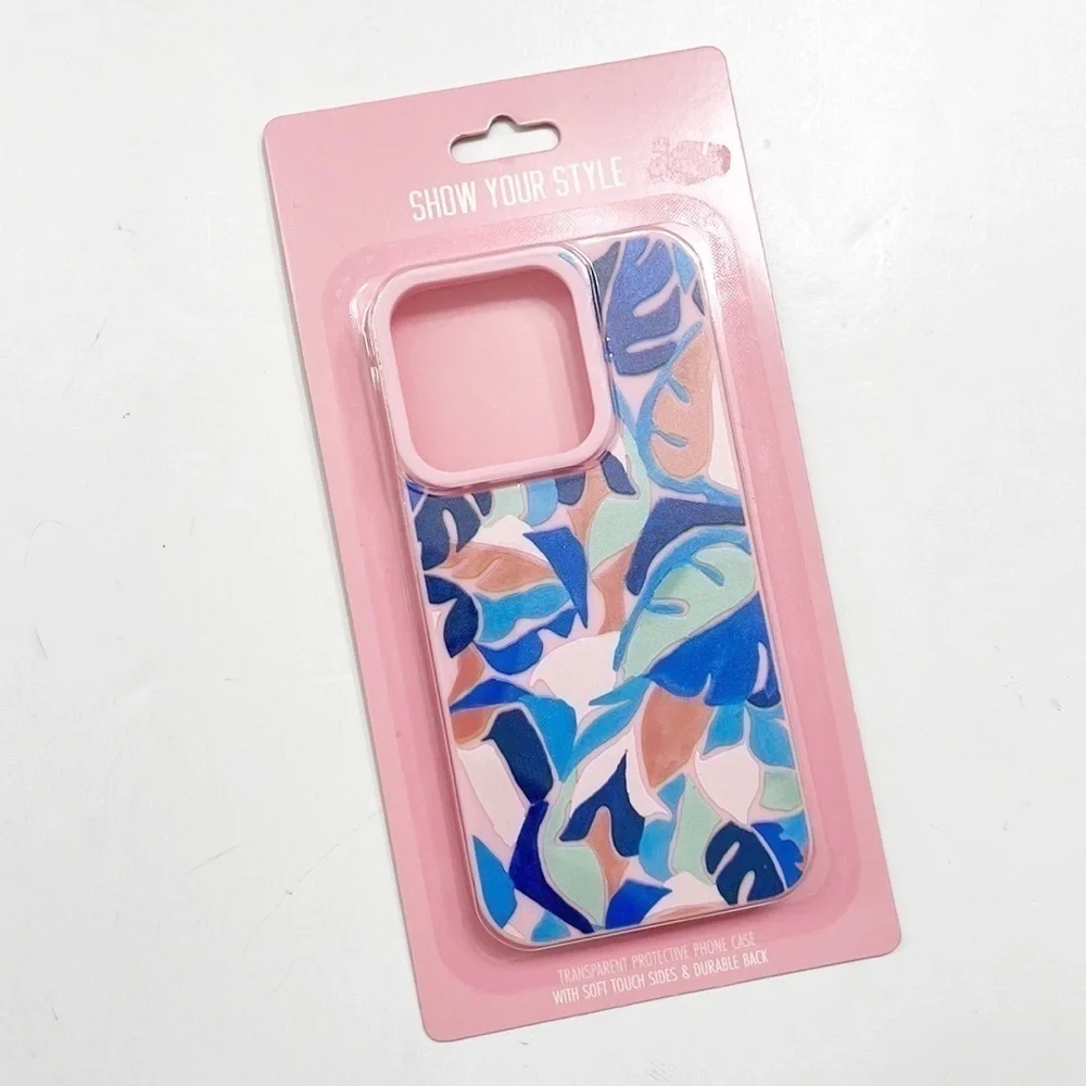 NEW Tropical print transparent protective phone case